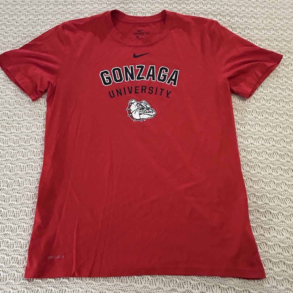 University‎ Of Gonzaga Bulldogs Men's Large Nike Dri Fit Tee Red